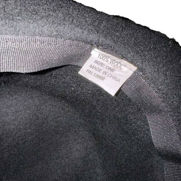 100% Wool - Black fedora hat - Picture 5 of 7